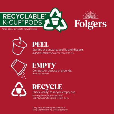 Folgers Classic Medium Roast K-Cup Coffee Pods 100 ct