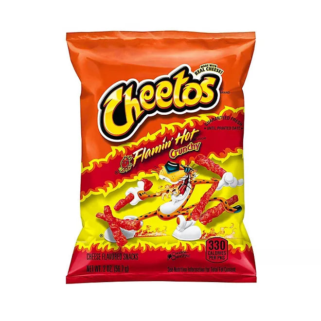 Cheetos Flamin' Hot Crunchy Cheese 64pzs/56.7g