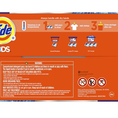 Tide PODS Liquid Detergent Pacs, 4-in-1 Ultra Oxi, 104 lavadas