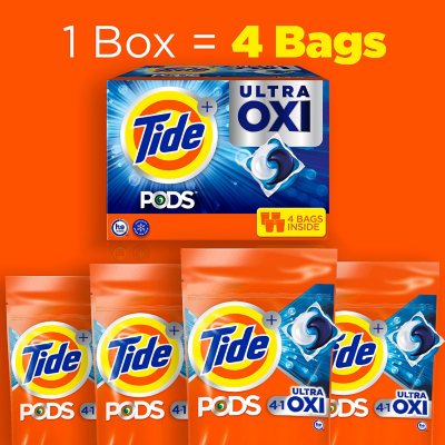 Tide PODS Liquid Detergent Pacs, 4-in-1 Ultra Oxi, 104 lavadas