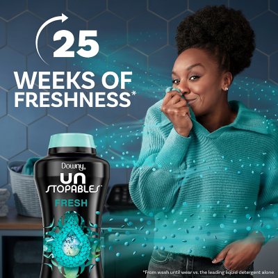 Downy Unstopables In-Wash Laundry Scent Booster Beads, Fresh, 39.9 oz