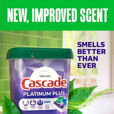 Cascade Platinum Plus ActionPacs Dishwasher Detergent Pacs, Fresh, 82 ct.