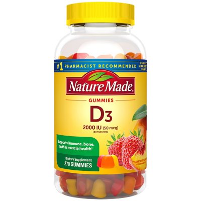 Nature Made Vitamin D3 2000 IU 270 gomitas