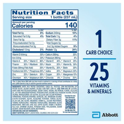 Glucerna 12g Protein Small Meal Replacement Shake, Homemade Vanilla 237ml 24 pk.