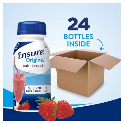 Ensure Original Nutrition Shake, Strawberry 8 fl oz 24 ct
