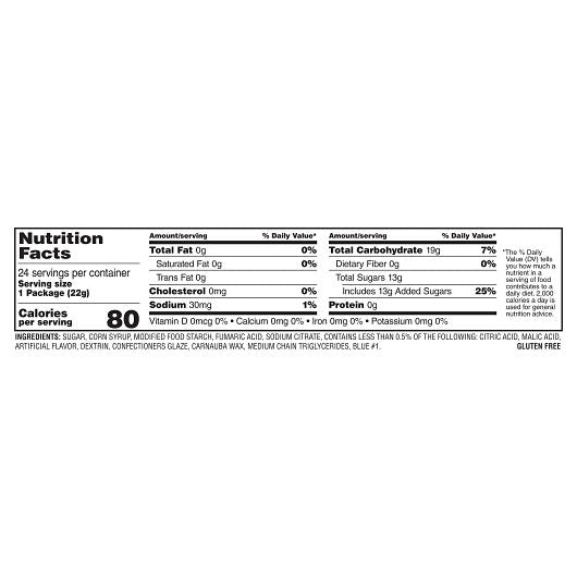 Mike and Ike Sour Blue Raspberry Candy, 0.78 Ounce -- 384 per case