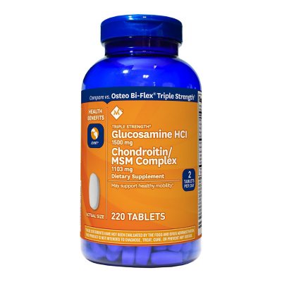 Member's Mark Triple-Strength Glucosamine Chondroitin MSM 220 Tablets