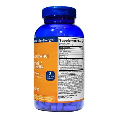Member's Mark Triple-Strength Glucosamine Chondroitin MSM 220 Tablets