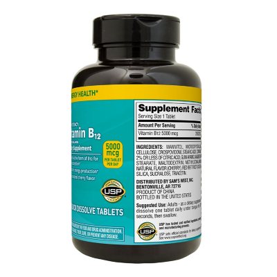 Member's Mark Vitamin B12 5000mcg 300 tabletas