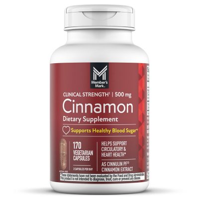 Member's Mark Cinnamon 500 mg 170 capsulas