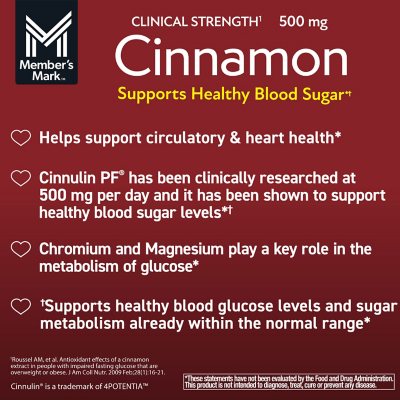 Member's Mark Cinnamon 500 mg 170 capsulas