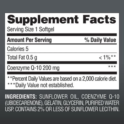 Member's Mark CoQ10 Softgels 200 mg 180 ct