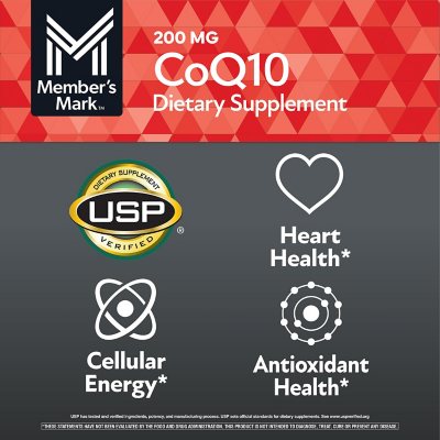 Member's Mark CoQ10 Softgels 200 mg 180 ct