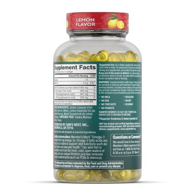 Member's Mark Fish Oil Softgels, 150 softgels