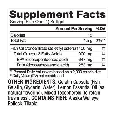 Member's Mark Fish Oil Softgels, 150 softgels