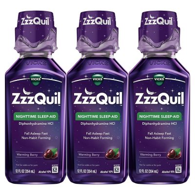 ZzzQuil Nighttime Sleep-Aid Liquid, Berry 12 fl. oz