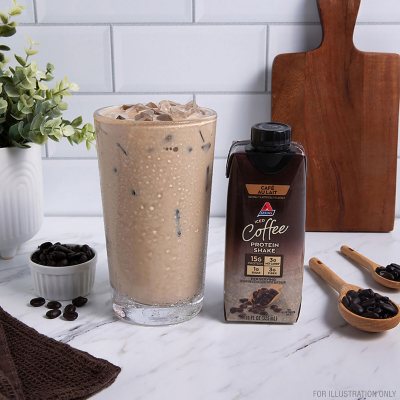 Atkins 15g Iced Coffee Protein Shake, Café Au Lait 11 fl oz 15 pk