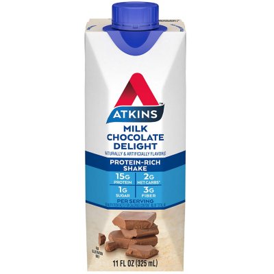 Atkins 15g Keto Protein Shake Milk Chocolate 11 fl oz 15 pk