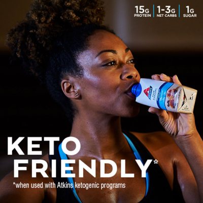 Atkins 15g Keto Protein Shake Milk Chocolate 11 fl oz 15 pk