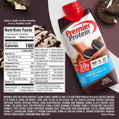Premier Protein Cookies and Cream 30g 11 fl oz 15 pk