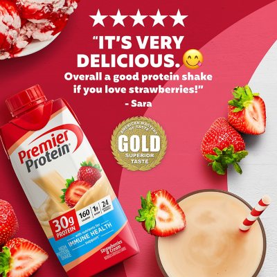 Premier Protein Strawberries & Cream 30g 11 fl oz 15 pk