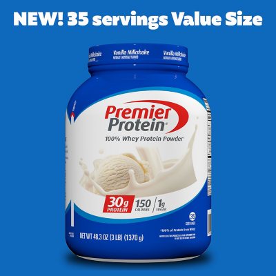 Premier Protein 30g High Protein Powder, Vanilla Milkshake 1370 g