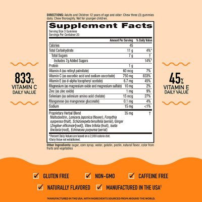 Airborne Vitamin C Immune Support 750 mg, 90 gomitas