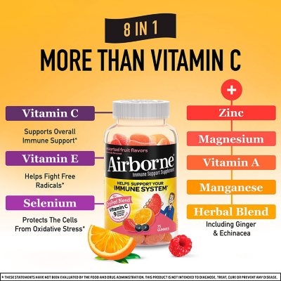 Airborne Vitamin C Immune Support 750 mg, 90 gomitas