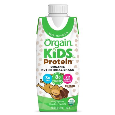 Orgain Kids 8g Protein Organic Nutritional Shake, Chocolate 8 fl oz 18 pk