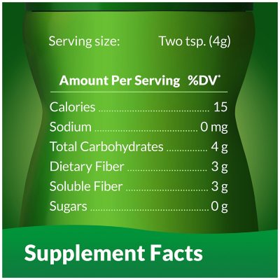 Benefiber Daily Prebiotic Fiber Supplement Powder, Unflavored, 820 gramos