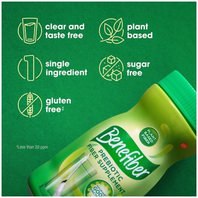 Benefiber Daily Prebiotic Fiber Supplement Powder, Unflavored, 820 gramos