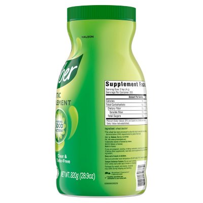 Benefiber Daily Prebiotic Fiber Supplement Powder, Unflavored, 820 gramos