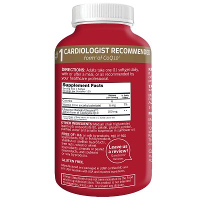 Qunol Mega CoQ10 Ubiquinol 100 mg 120 Softgels