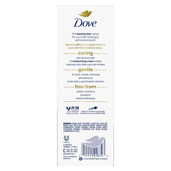 Dove Moisturizing Beauty Bar Soap Original, 3.75 oz, 16 Baras
