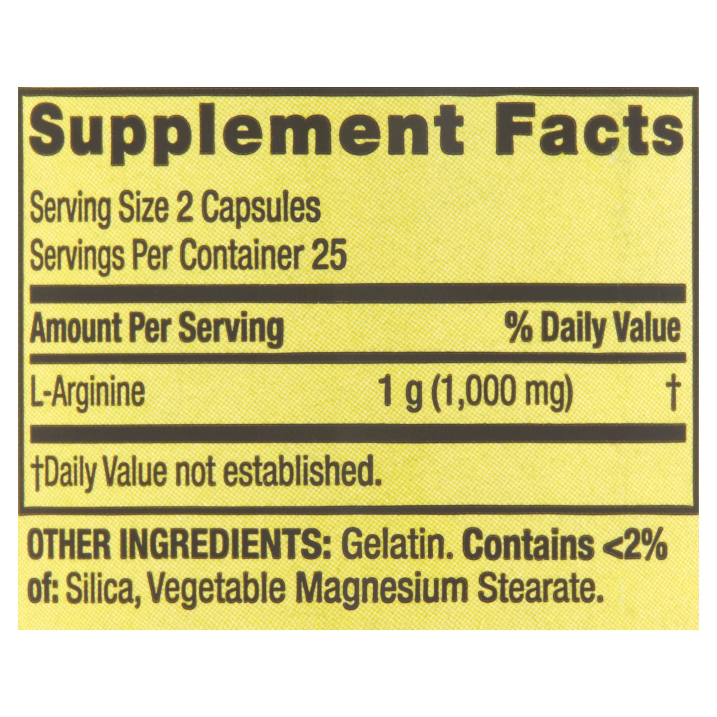 Spring Valley L-arginina 500 mg, 50 Unidades