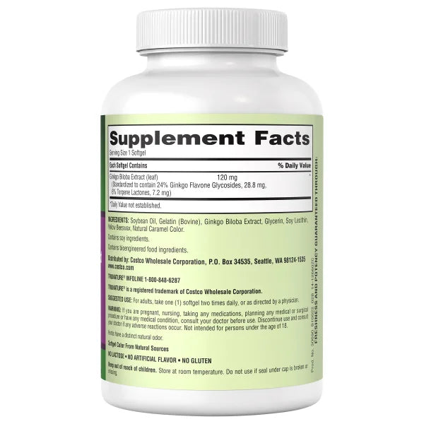 Trunature Ginkgo Biloba, 340 Softgels