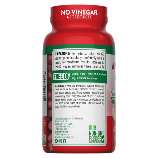 Nature's Truth Organic Apple Cider Vinegar 500 mg 120 Gummies