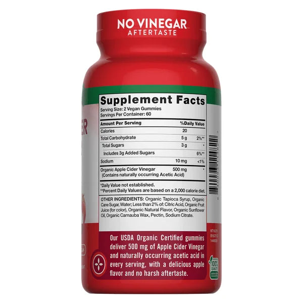 Nature's Truth Organic Apple Cider Vinegar 500 mg 120 Gummies