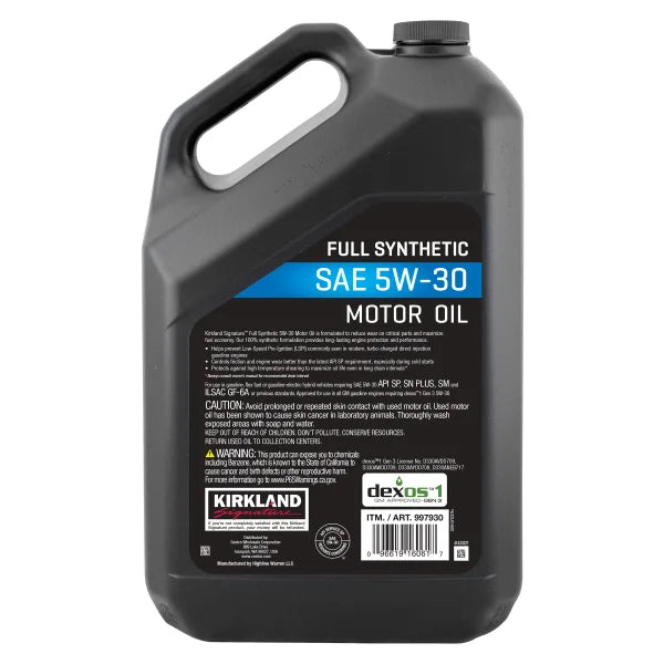 Aceite Kirkland 5W-30 Full Synthetic 4.73 l