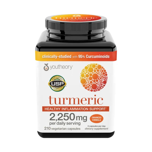Youtheroy Turmeric 2250 mg, 210 Capsulas Vegetarianas
