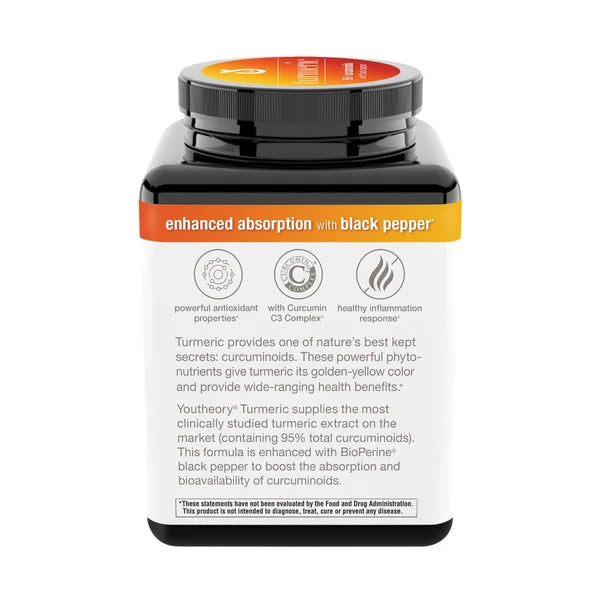 Youtheroy Turmeric 2250 mg, 210 Capsulas Vegetarianas