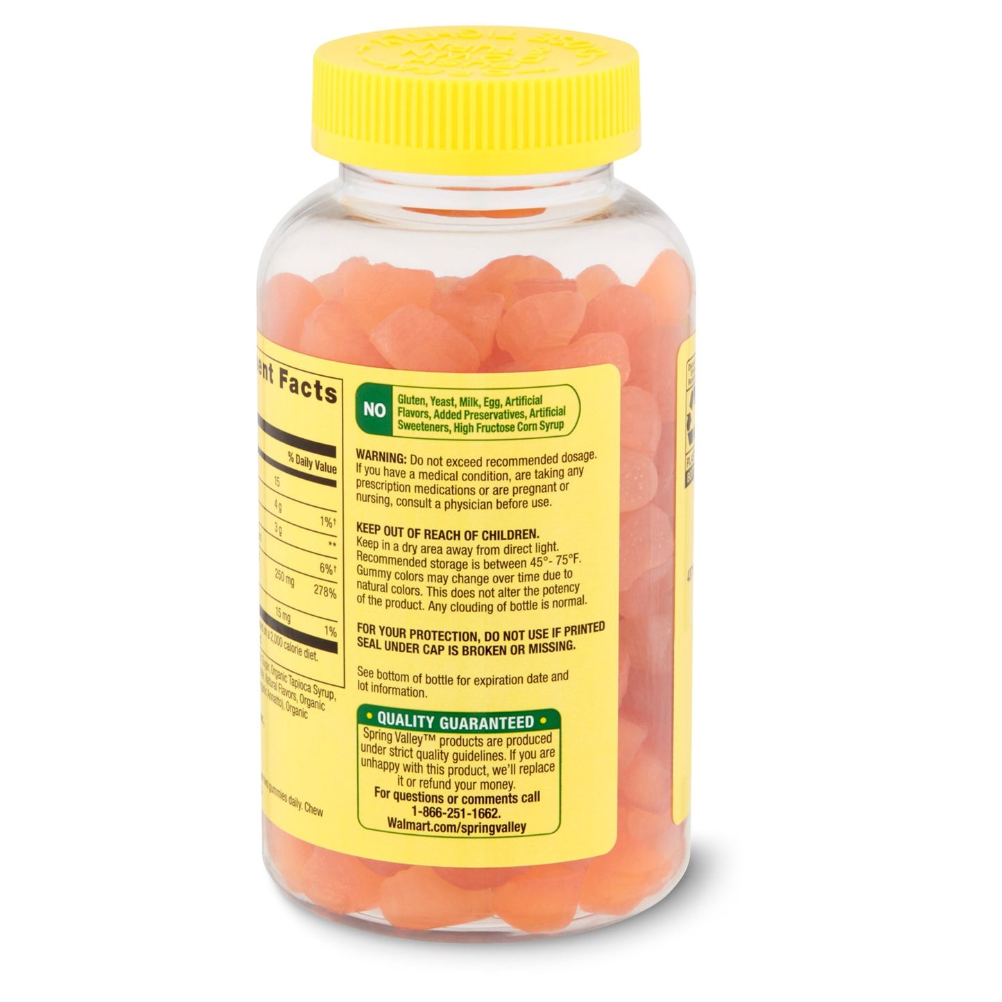 Spring Valley Vitamina C 250 mg, 150 Gomitas Vegetarianas