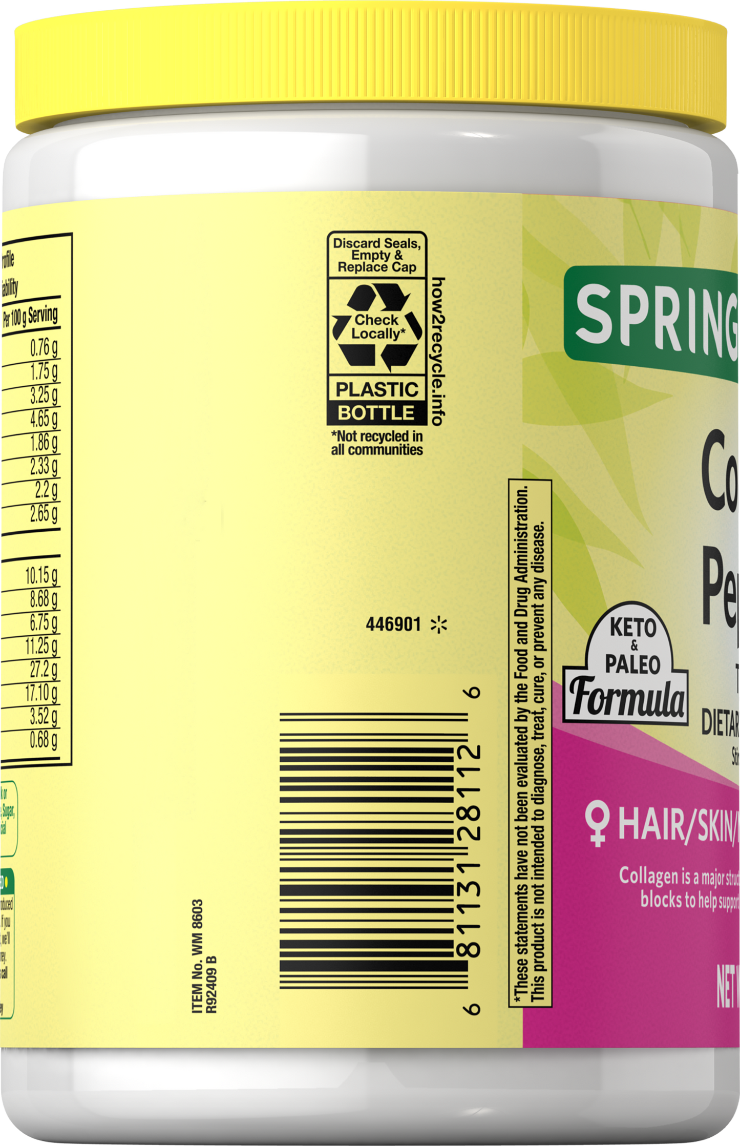 Spring Valley Péptidos de Colágeno Tipo 1 y 3 255g