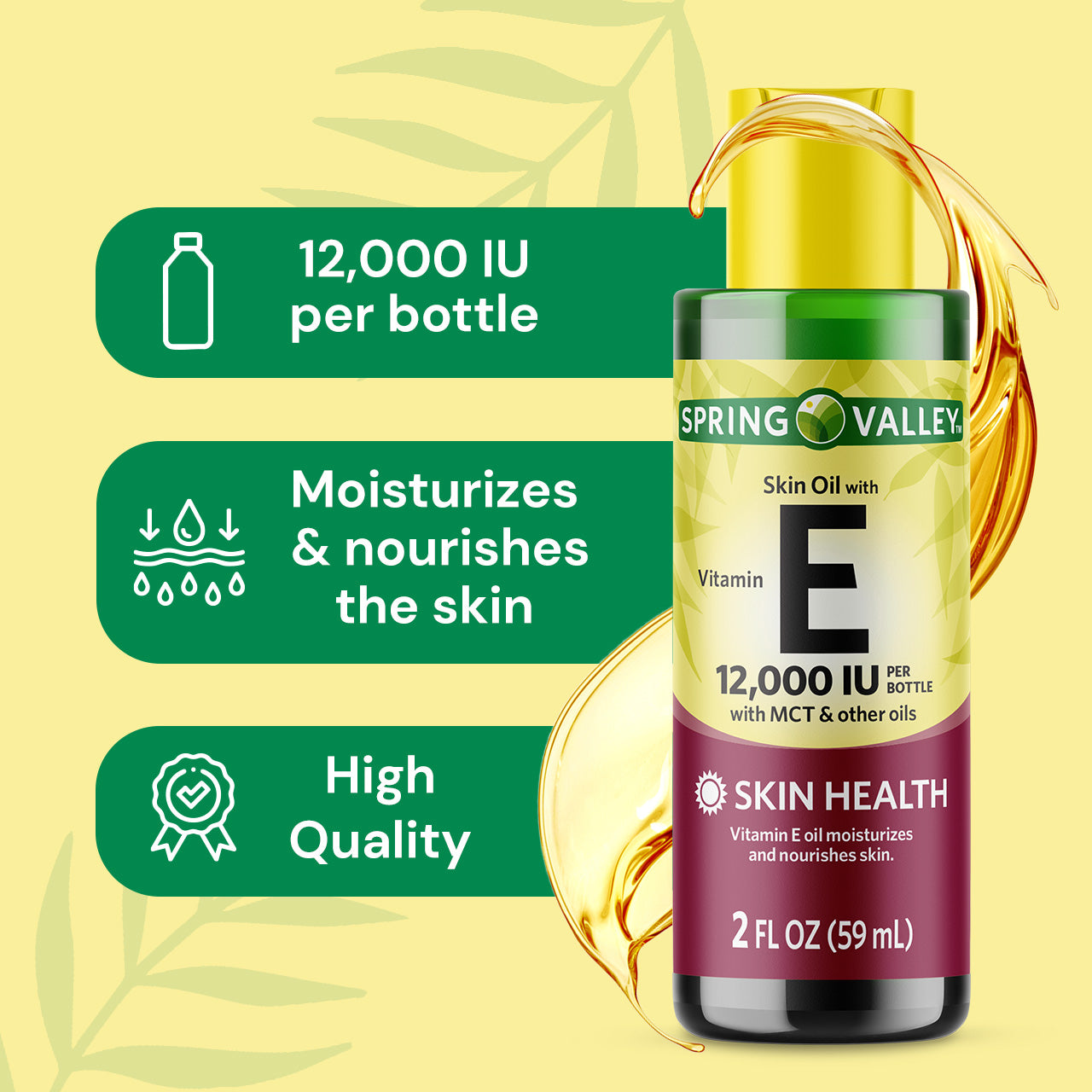 Spring Valley Aceite de Vitamina E 12000 IU, 2 fl oz