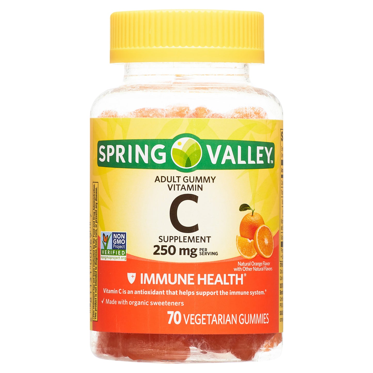 Spring Valley Vitamina C 250 Mg, 70 Gomitas Vegetarianas Sabor a Naranja
