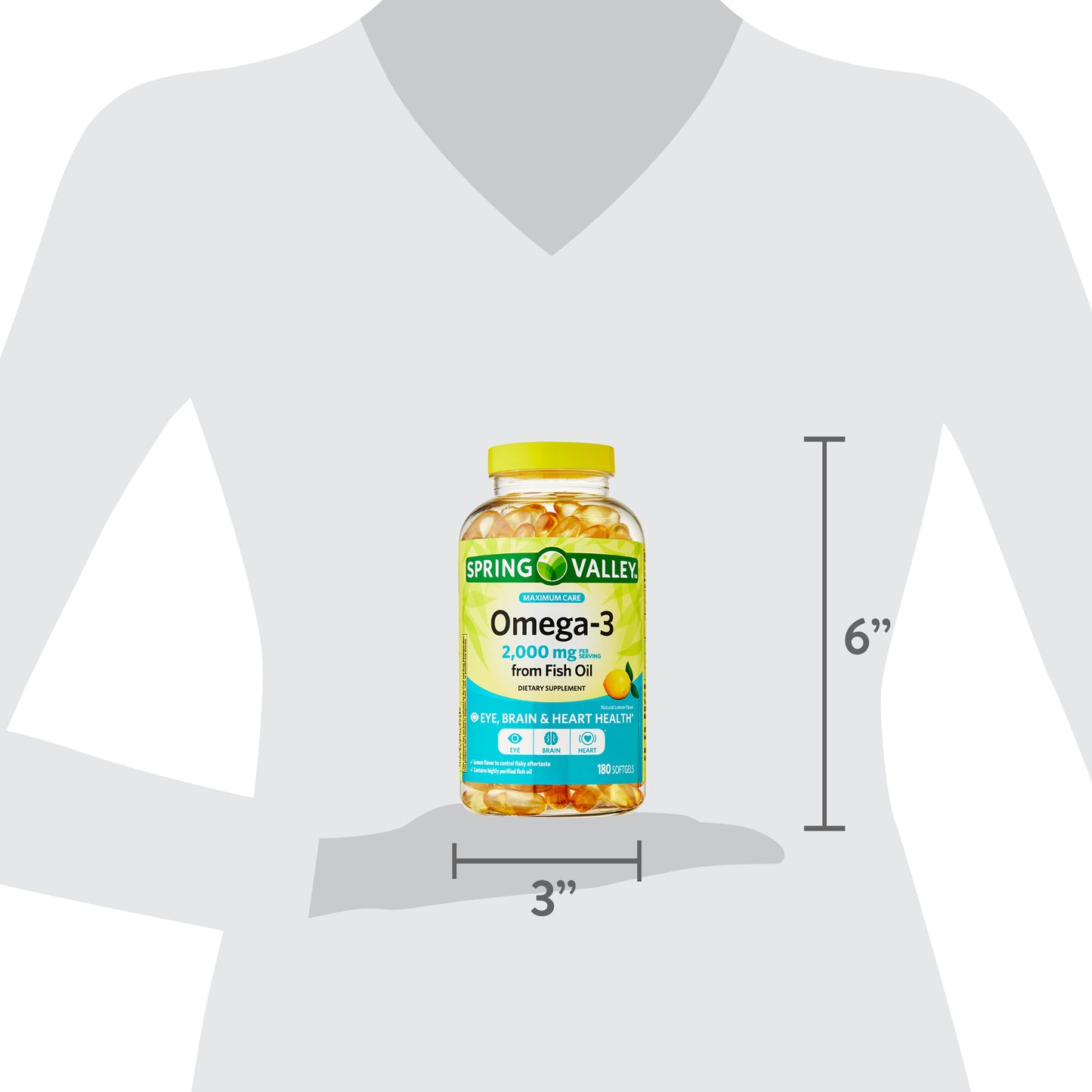 Spring Valley Omega-3 Fish 2000 mg, 180 Unidad