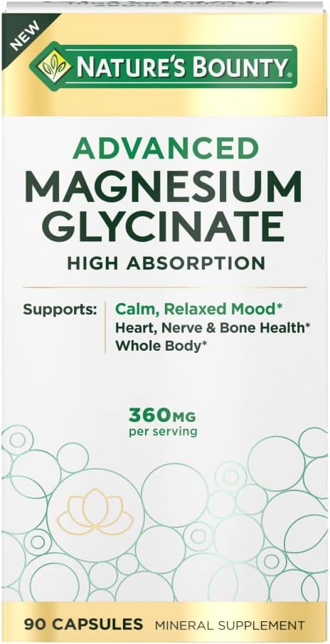 Nature's Bounty advance Glicinato de magnesio de 90 cápsulas