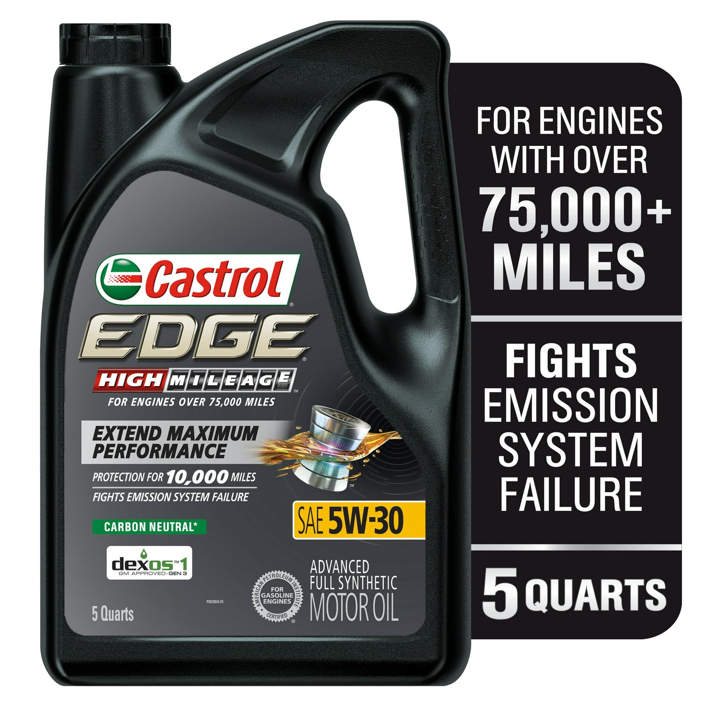 Aceite Castrol Edge 5w-30 Alto Kilometraje 100% Sintético