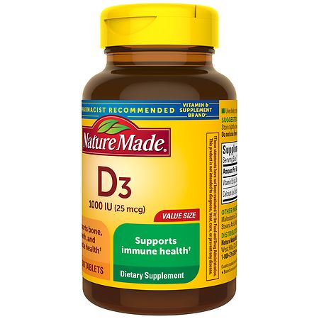 Nature Made Vitamin D3 1000 IU (25 mcg) 300 Tablets