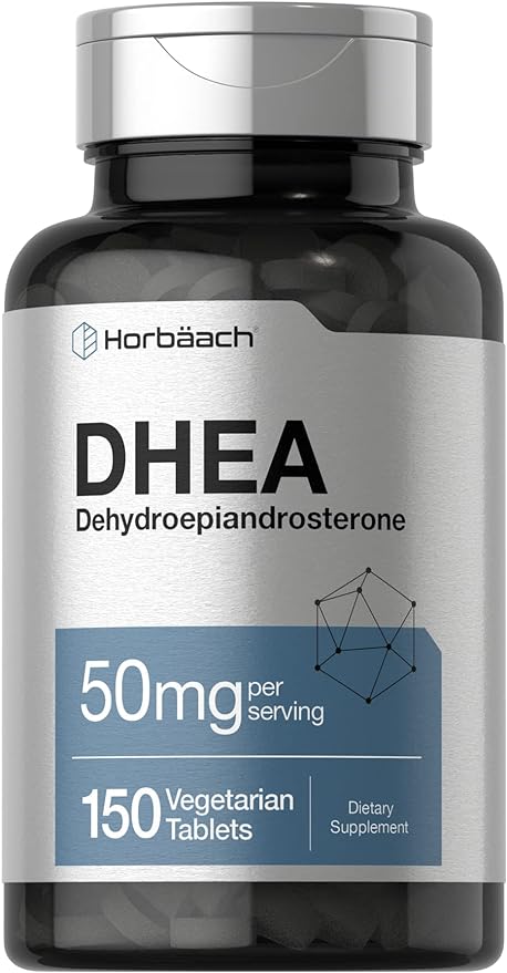 Horbäach DHEA 50mg 150 tabletas sin OMG, sin gluten